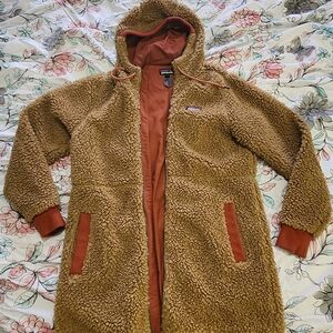 Patagonia Brown Sherpa Hooded Coat Mesa Parka